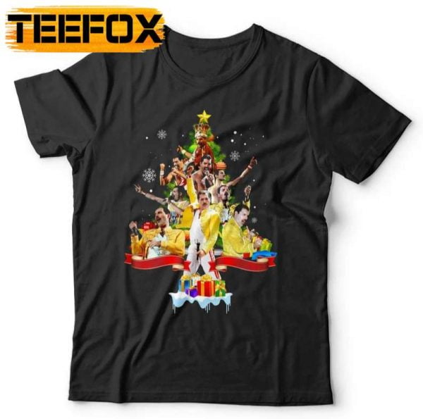 Freddie Mercury Christmas Tree Music Singer T Shirt