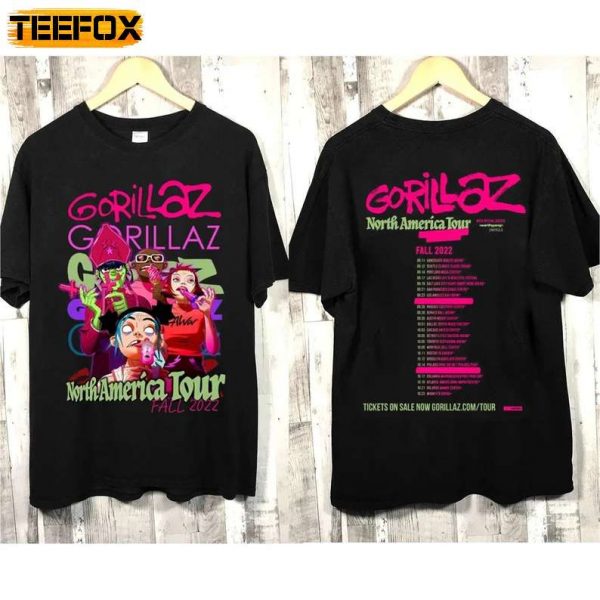 Gorillaz North America Tour Fall 2022 T Shirt