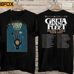 Greta Van Fleet Dreams In Gold Tour 2022 Update T Shirt