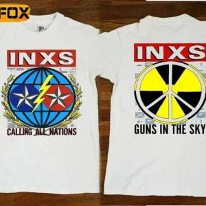 INXS Calling All Nations Tour Gun In The Sky Vintage 1980 T Shirt