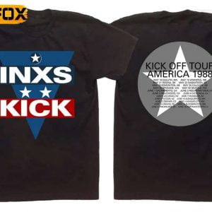 INXS Kick Off America Tour 1988 Star Band Rock Concert T Shirt