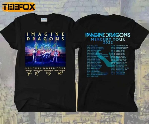 Imagine Dragons Mercury Tour 2022 Signatures T Shirt