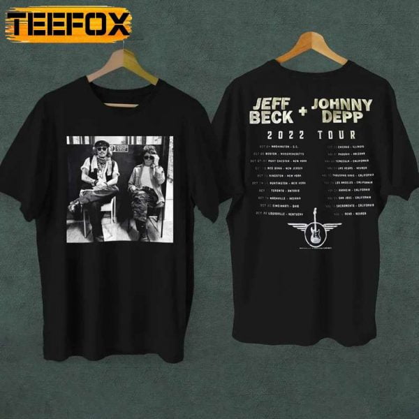 Jeff Beck and Johnny Depp 2022 Tour T Shirt