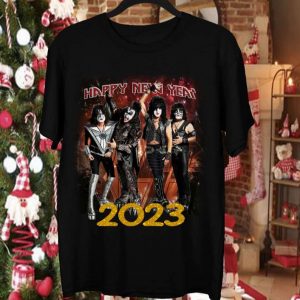 Kiss Rock Band Happy New Year 2023 T Shirt