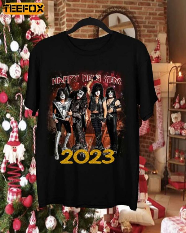 Kiss Rock Band Happy New Year 2023 T Shirt