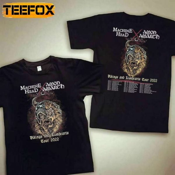 Machine Head x Amon Amarth Vikings and Lionhearts Tour T Shirt
