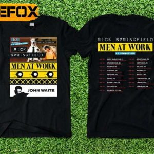 Men at Work Rick Springfield To Play USA 2022 Tour T Shirt