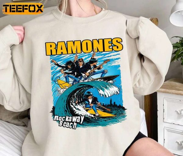 Ramones Rockaway Beach Rock Band T Shirt