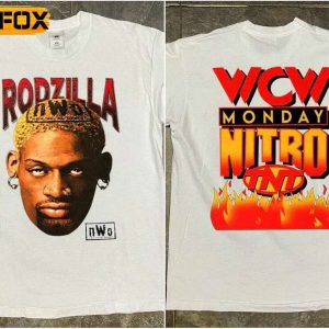 Rodzilla Dennis Rodman NWO WCW Monday Nitro TNT Vintage 90s T Shirt