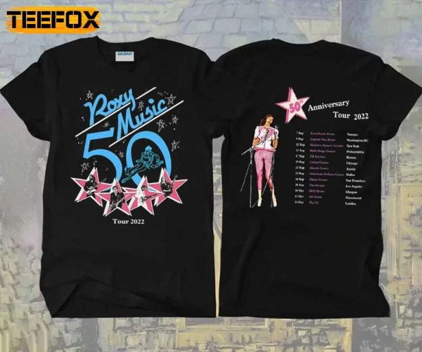 Roxy Music 50th Anniversary Tour 2022 T Shirt