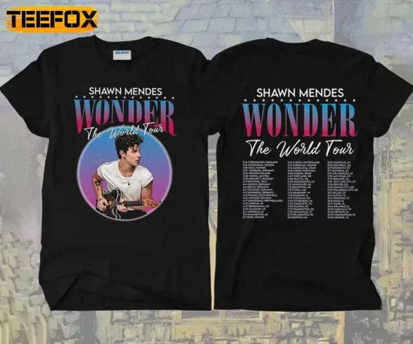 Shawn Mendes Wonder The World Tour 2022 Concert Music T-Shirt