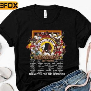 Washington Redskins 1937 Forever Thank You For The Memories T Shirt