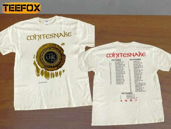 Whitesnake Tour Concert Vintage 1987 T Shirt