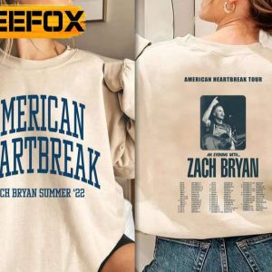Zach Bryan American Heartbreak Tour Concert T Shirt