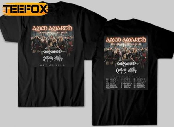 Amon Amarth The Great Heathen North America 2022 Tour T Shirt