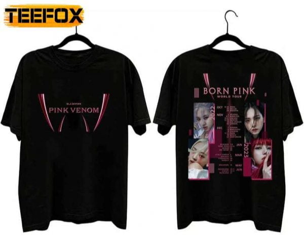 Black Pink Pink Verom Born Pink World Tour 2023 T Shirt