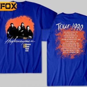 Highwaymen 1990 Tour Concert T Shirt