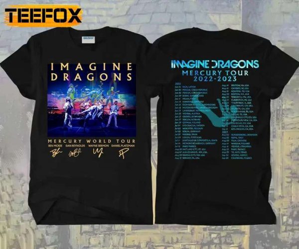Imagine Dragons Mercury Tour 2022 2023 Signatures T Shirt