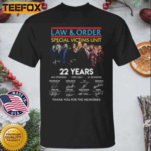 Law Order Special Victims Unit 22 Years Signatures T Shirt