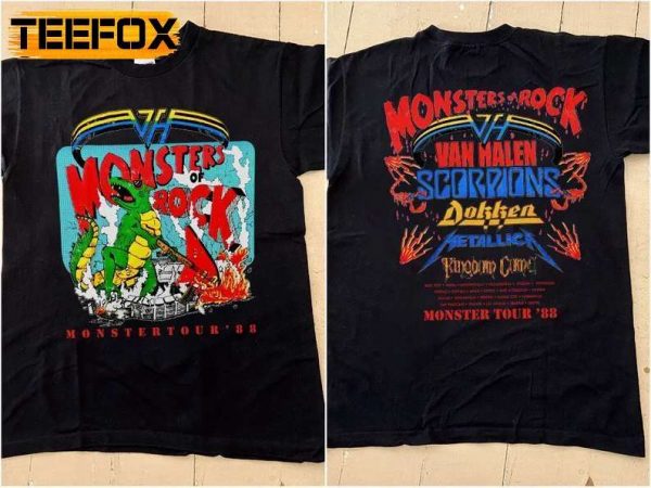 Monters of Rock Tour Concert 1988 T Shirt