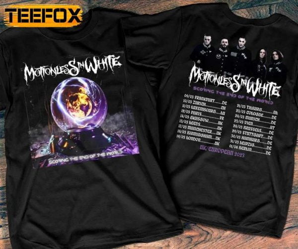 Motionless In White Scoring The End Of The World Uk Europe Tour 2023 T Shirt 1