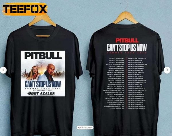 Pitbull Cant Stop Us Now Summer Tour Dates 2022 T Shirt