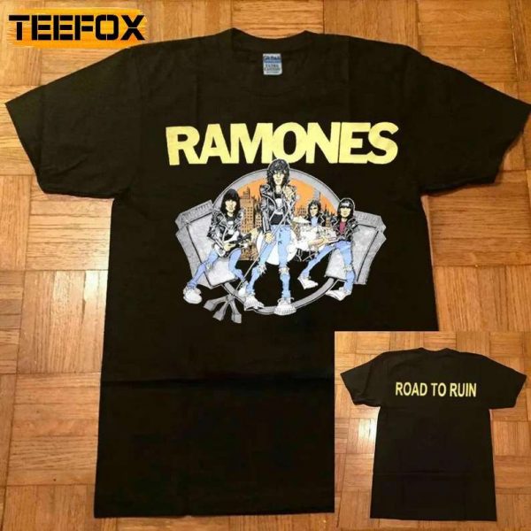Ramones Road To Ruin Gabba Gabba Hey Punk Rock Band T Shirt