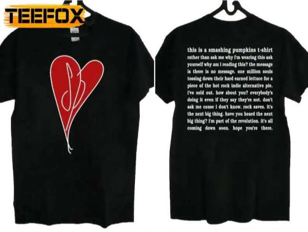 Smashing Pumpkins Heart Manifesto Siamese Dream Logo Tour 1993 T Shirt