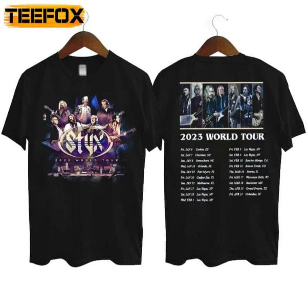 Styx Band World Tour Dates and Setlist Tour Concert 2023 T Shirt