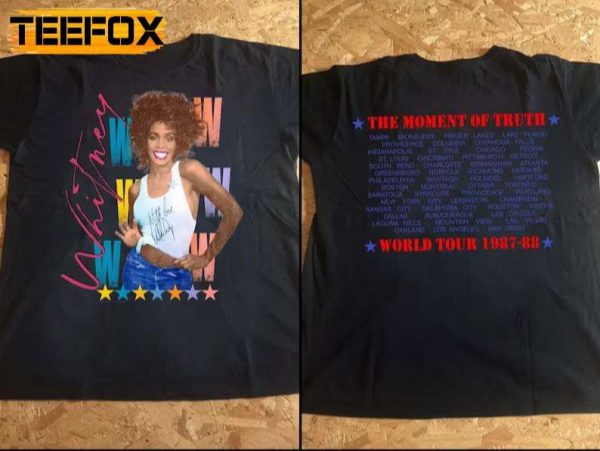 Whitney Houston The Moment Of Truth World Tour 1987 88 T Shirt