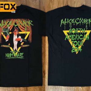Alice Cooper A Nocturnal Vacation Welcome To My Nightmare 2014 Tour T Shirt