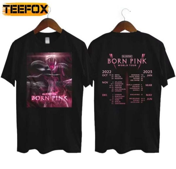 BlackPink Born Pink World Tour 2022 2023 Concert Black T Shirt