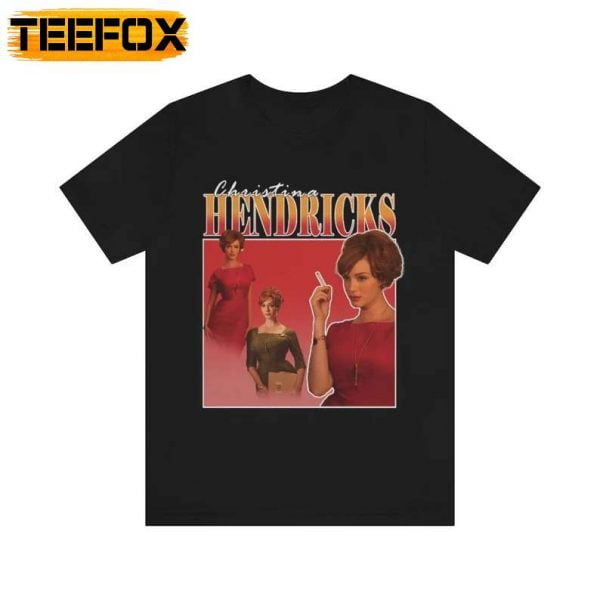 Christina Hendricks Movie Actress Black T Shirt