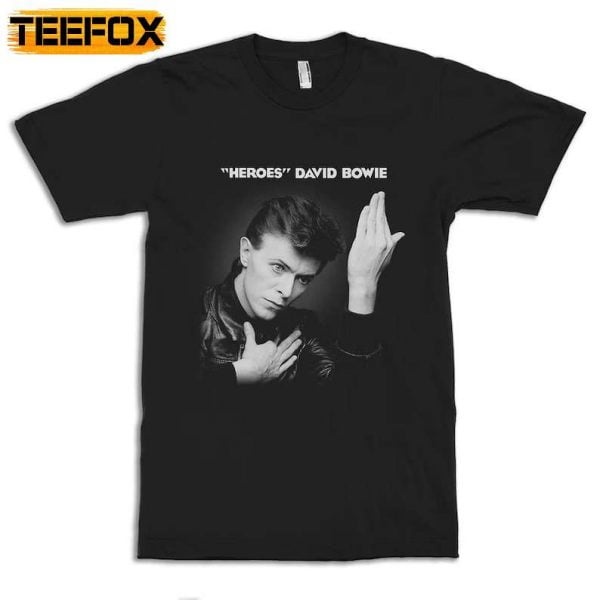 David Bowie Heroes Song Black T Shirt