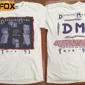 Depeche Mode Songs Of Faith And Devotion 1993 Tour Concert T Shirt