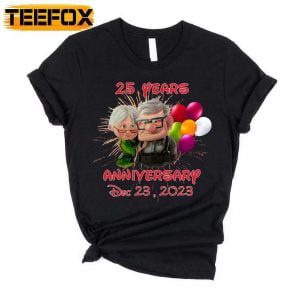 Disney Up Carl and Ellie 2023 25 Years Anniversary T Shirt
