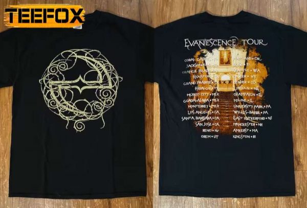 Evanescence Concert Tour 2007 T Shirt