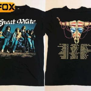 Great White 1991 Hooked Tour T Shirt