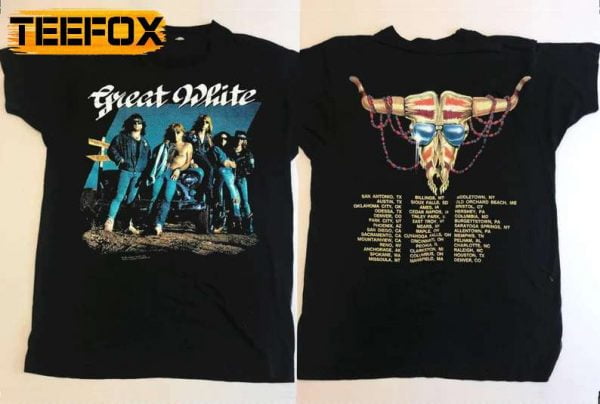 Great White 1991 Hooked Tour T Shirt