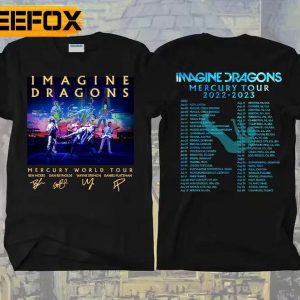 Imagine Dragons Mercury Tour 2022 2023 T Shirt Rock Band