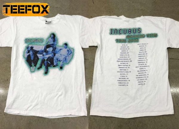 Incubus Graphic Rock Band Morning View Tour 2002 T Shirt