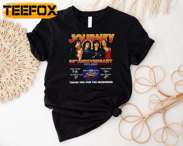 Journey 50th Anniversary Signatures Thank You for The Memories T Shirt