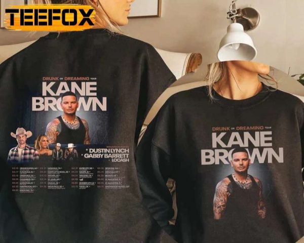 Kane Brown Drunk Or Dreaming Tour 2023 Concert Music Singer T Shirt