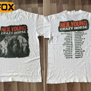 Neil Young Crazy Horse Distressed 2001 Tour T Shirt