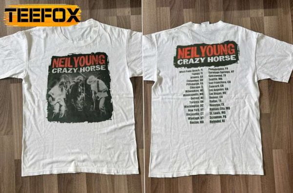 Neil Young Crazy Horse Distressed 2001 Tour T Shirt