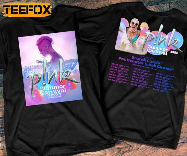 Pink US Summer Carnival Tour 2023 T Shirt