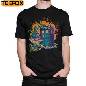 Police Box and Caterpillar Alice in Wonderland T Shirt