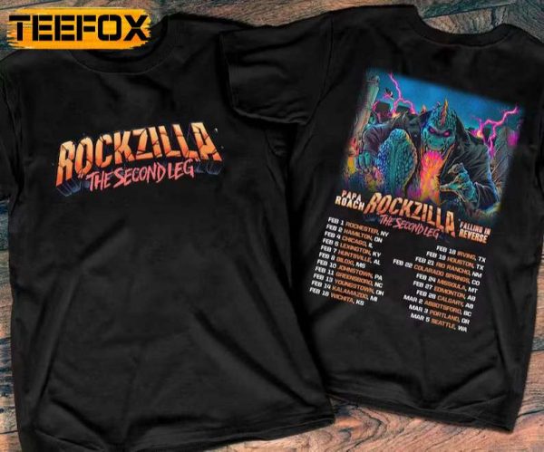 Rockzilla The Second Leg Papa Roach Falling In Reverse Tour T Shirt