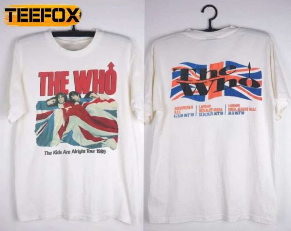 The Who Rock Band Music The Kids Are Alright Tour 1989 T Shirt