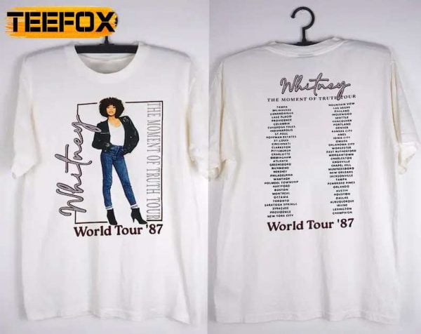 Whitney Houston The Moment Of Truth Tour 1987 T Shirt